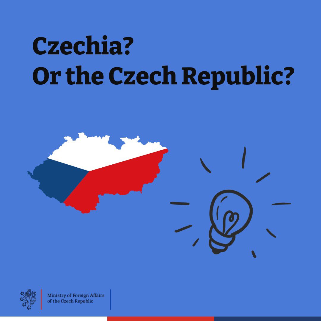 CzechMFA's tweet photo. 🇨🇿Czechia or the Czech Republic, that's the question! When to use which form? What is the recommendation for sports settings? And which one do we suggest?🤔 

Find out👇

https://t.co/Wm7M3sgqGt https://t.co/ra3opQSUKZ
