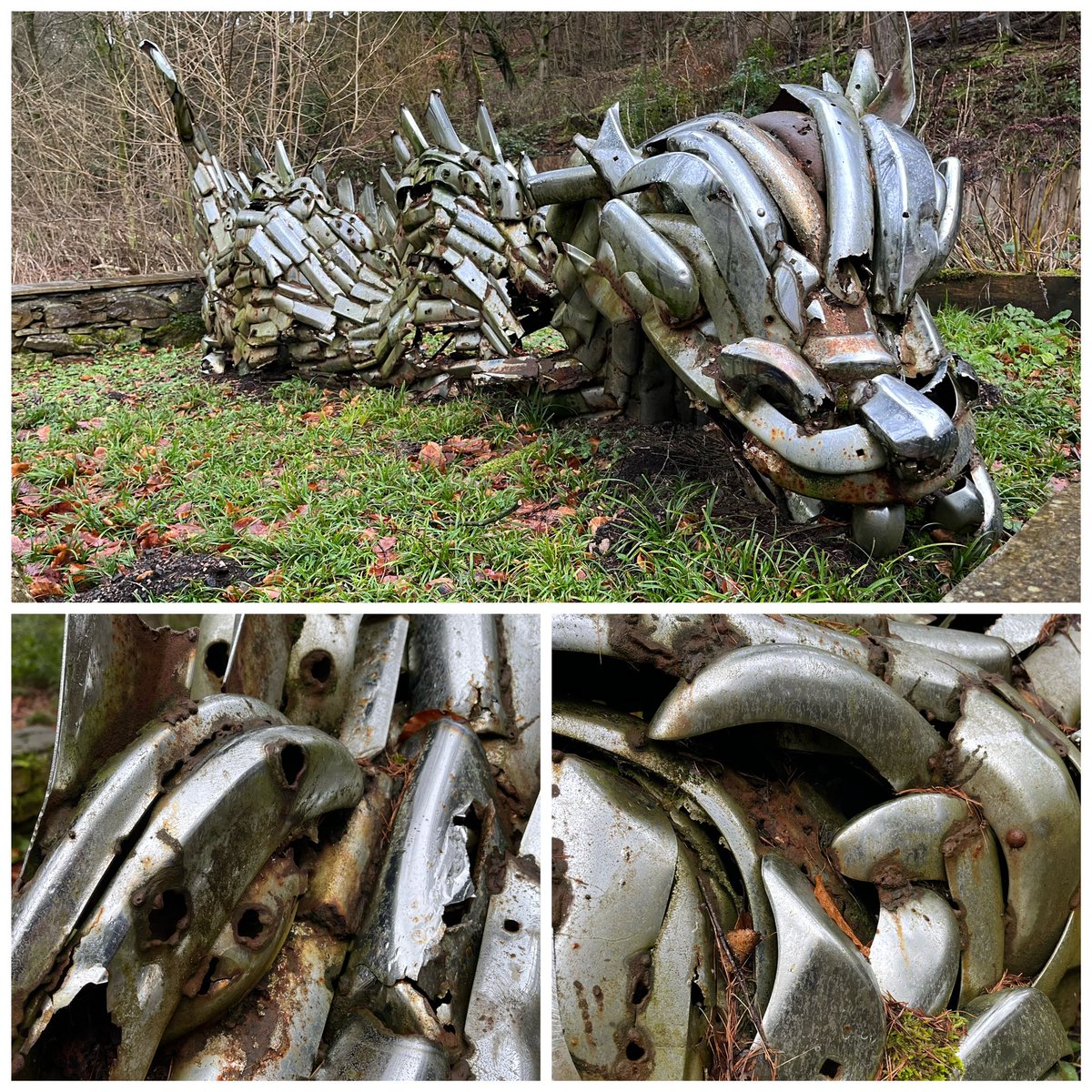 theMotorWriter's tweet photo. If you’re looking for any rare, classic bumper section or overrider, they’re probably in this tired dragon at Dean Castle Country Park. https://t.co/kmKJeK7Jbr