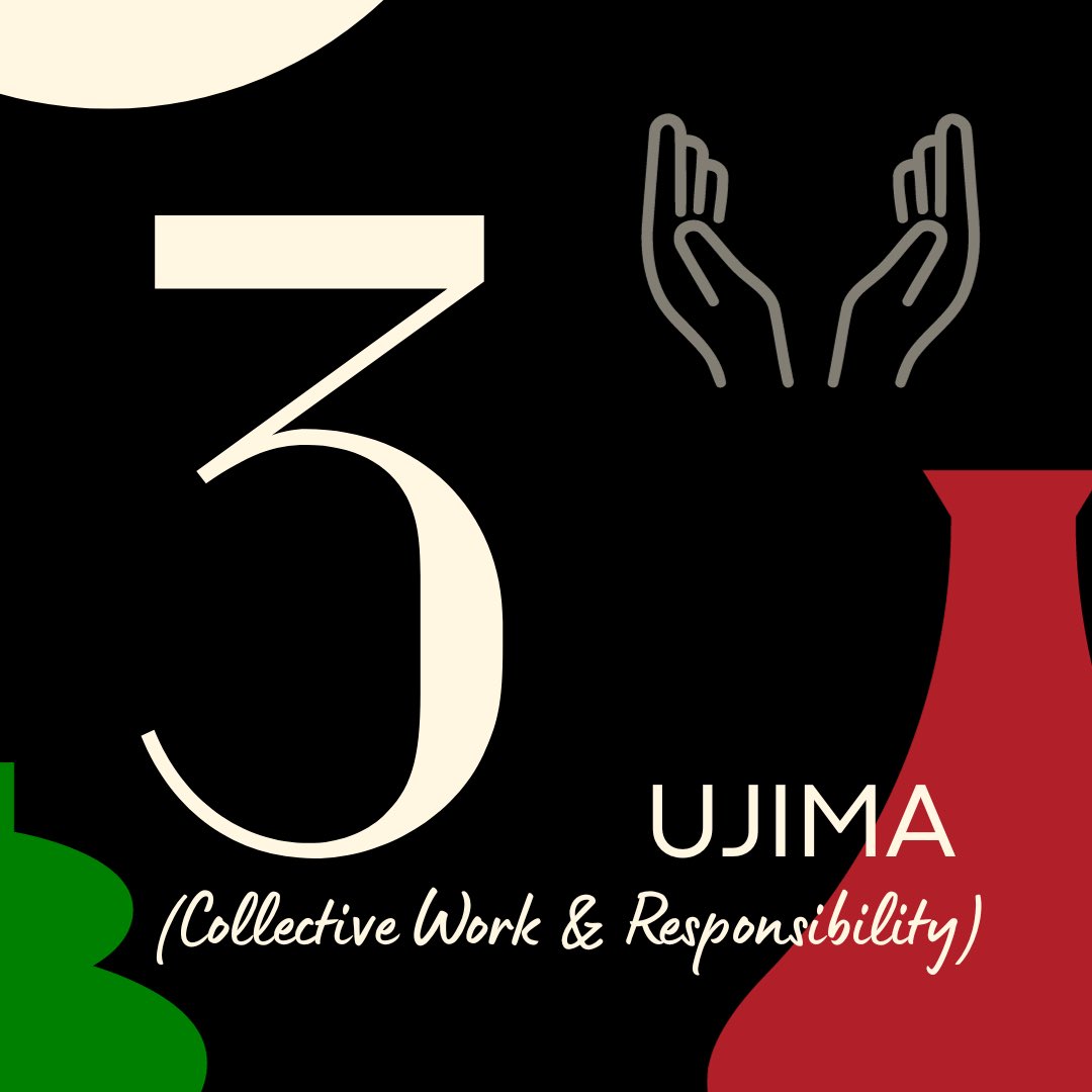 Principle 3. UJIMA (Collective Work &amp; Responsibility) Together we will build and maintain our community. We make our communities problems, our problems and solve them together.
#kwanzaaprinciples #lcacdst