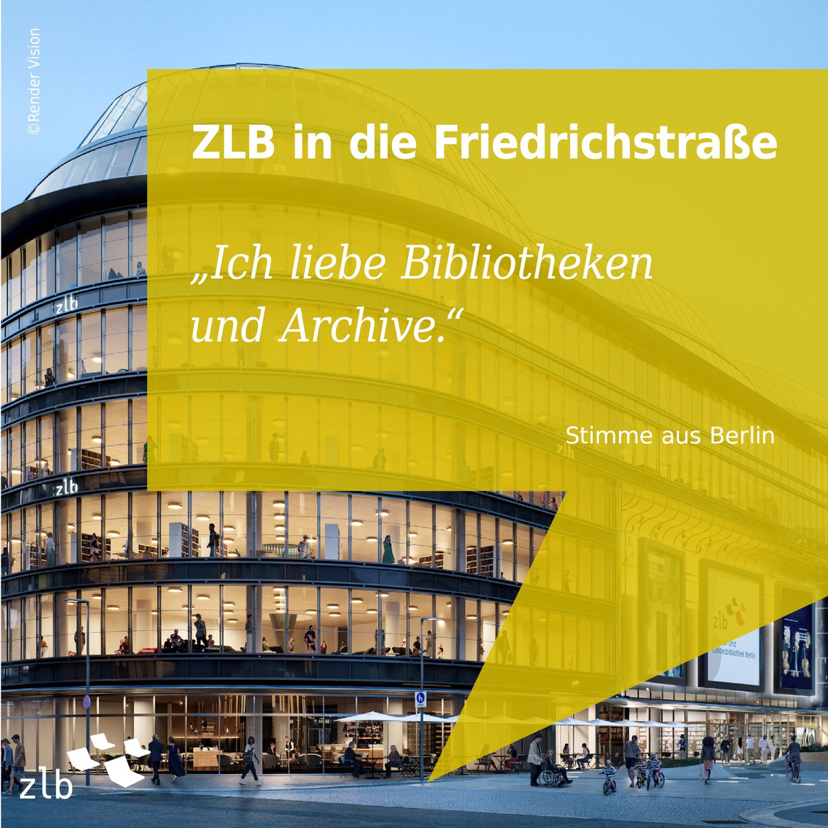 zlb_Berlin's tweet photo. Wir haben mehr Besucher*innen im Jahr, als Hertha und Union zusammen &amp; auch als die drei Opernhäuser. 1,5 Millionen Menschen kommen jährlich zu uns. Beiden Standorte  sind übernutzt &amp; unpraktisch.
https://t.co/mqlR1KFKle
@senkultgz @joechialo
#berlin #friedrichstrasse #zlb https://t.co/tUcXizwMFE
