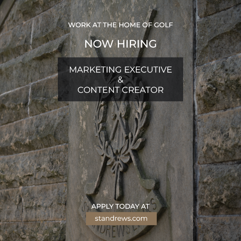 TheHomeofGolf's tweet photo. We are currently hiring for two positions in our Comms &amp; Marketing team: Marketing Executive and Content Creator. 

#TheHomeofGolf #OldCourse #StAndrews #StAndrewsLinks
