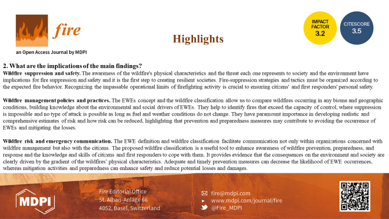 Fire_MDPI's tweet image. 👇Check out the key highlights of our published paper - "Defining Extreme Wildfire Events: Difficulties, Challenges, and Impacts"   By Fantina Tedim et al.   📷mdpi.com/2571-6255/1/1/9
#extreme_wildfire
#megafire
#social_ecological