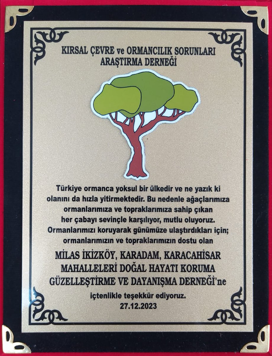 Ormansızlaşma ve kırsal çevre sorunları ile mücadele eden, mücadelemizde her zaman yanımızda olan Kırsal Çevre ve Ormancılık Sorunları Araştırma Derneği'ne teşekkürlerimizle
Ormanları ve yaşam alanlarını savunma mücadelemizde birlikte olmak bizim için onur.
Dayanışmayla
🌳🐿🌿🦜