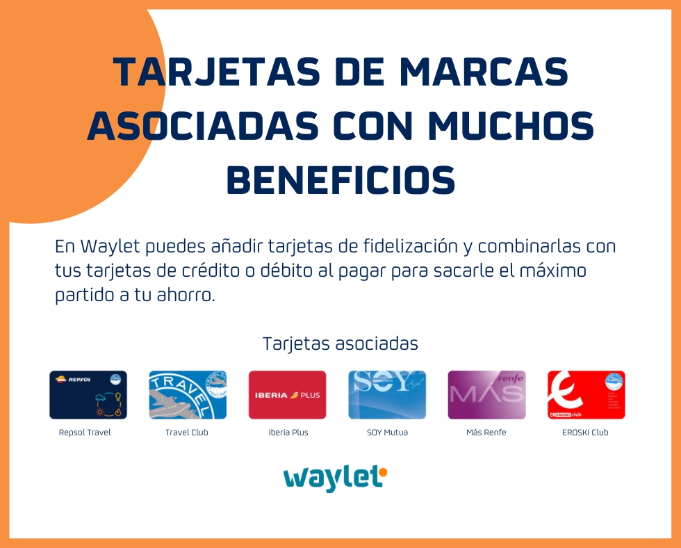 Personaliza desde tu app Waylet qué tarjetas quieres utilizar en cada pago ¡y comienza a disfrutar de sus ventajas!
¿Cómo hacerlo? Accede a Cuenta > Métodos de pago y configuración > Personalizar mis pagos