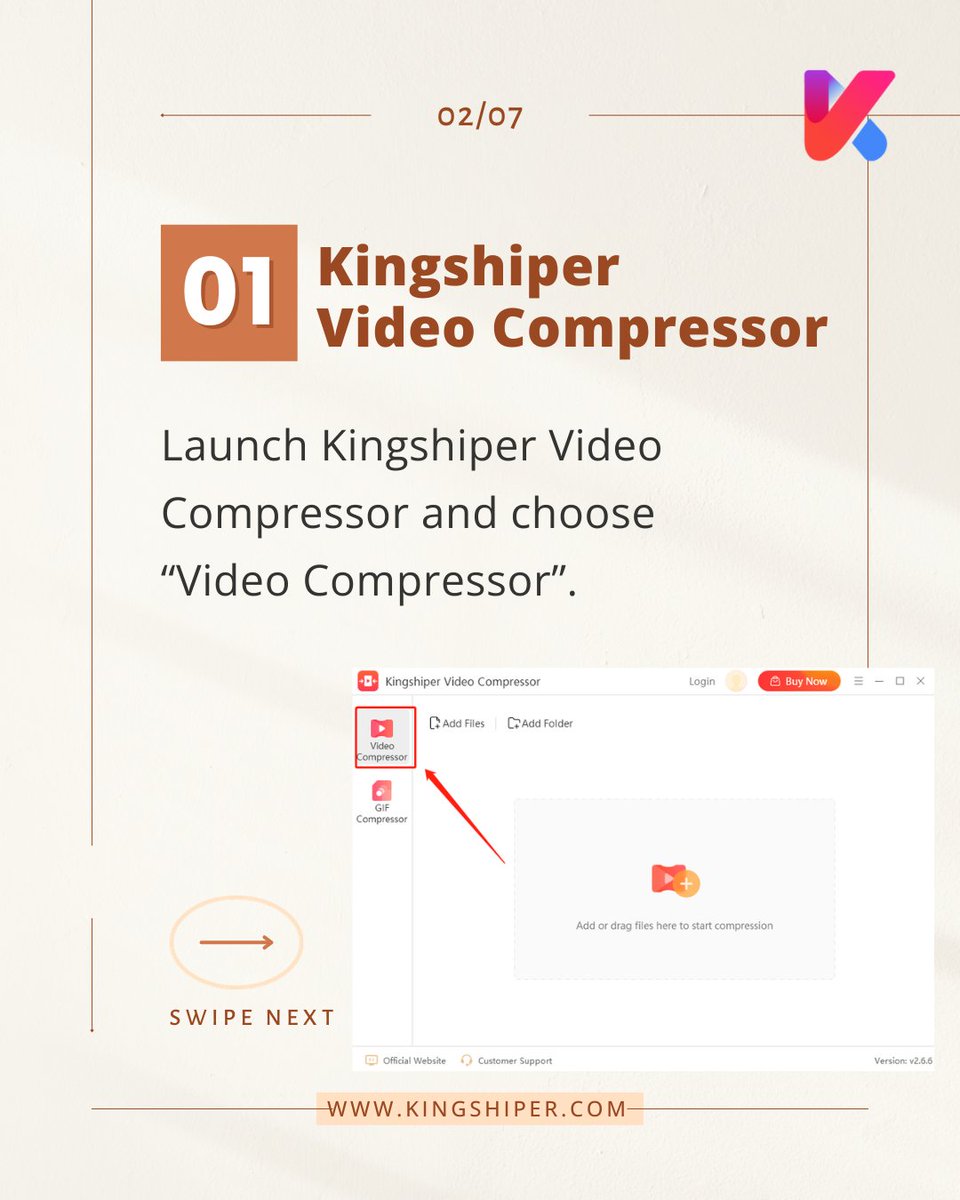 ShiperKing's tweet photo. ❓How to compress a video on your PC?
👏4 Easy steps to help you compress videos with no quality loss.
🆓Download Link🔗: https://t.co/2fSZz6GAmS
#kingshiper #compressvideo #gifs #compression #reducesize #compressor #Tips https://t.co/c6Z3brWEfJ