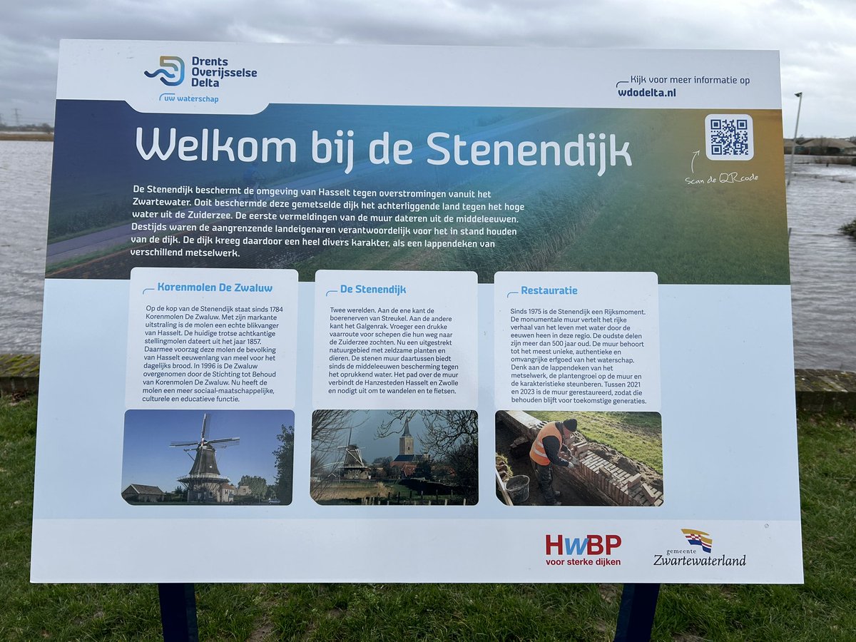 Mpvanderwal's tweet photo. Wow!
De oudste dijk van Nederland bij Hasselt doet het prima, echt tof!
Windkracht 5 inmiddels hier en zo weer op de fiets naar Zwolle
#Hasselt #Zwolle #HoogWater @WDODelta https://t.co/w7bYVgi3XV