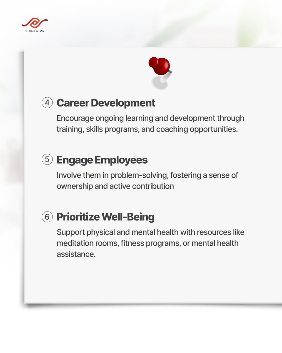 ShintaVR's tweet photo. Transform your workplace to combat toxicity with these positive environment-building tips above.
Let's cultivate a positive impression for a better environment together!
#shintavr #vrstation #MilleaLab #VirtualCharacterSystem #metaverseindonesia #metanesia #ForTheGreaterGood https://t.co/PSrEIVyhDC