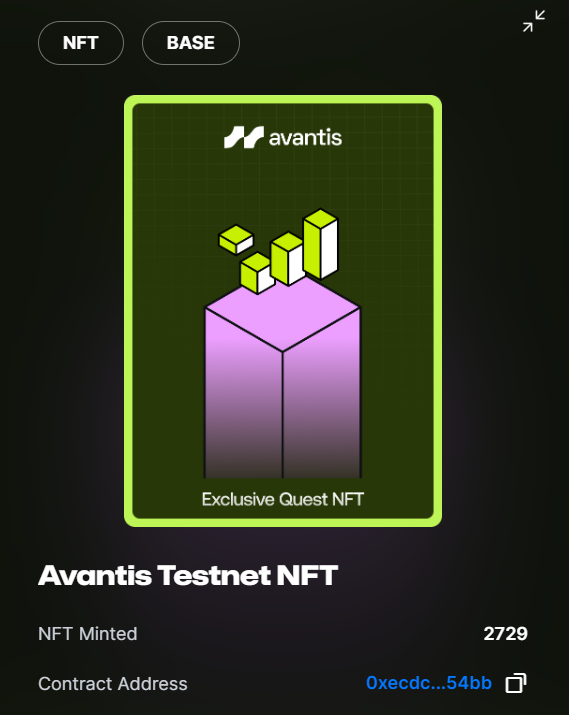 CryptoDuck_TH's tweet photo. เก็บ NFT @avantisfinance
Explore the Avantis Testnet - ว่าที่ Perp ลูกรักบน Base
:
เคลม 👉 https://t.co/hnMRAWCIil
:
วิธีทำ
0⃣ ไปที่ https://t.co/9TS3VbGgej จากนั้น Faucet ขอเหรียญทดสอบ (Base Testnet)
1⃣ ส่งคำสั่งแบบ Limit Order
2⃣ ส่งคำสั่งเทรด RWA เช่น Forex / Metals market (ข้อนี้ ถ้ามาทำเควสตรงกับวันหยุดตลาดปิดทำการ จะเทรดไม่ได้)
3⃣ ส่งคำสั่งเทรด ETH / BTC แบบ Market
4⃣ เทรดให้ volume >$5K
5⃣ Quiz: A-C-A-C
6⃣ Social tasks
:
ทำไม่เป็น? ขอไกด์หน่อย? 👇