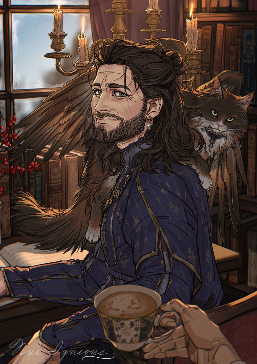 Have a break, professor. ☕️
#BaldursGate3 #BaldursGate3Fanart #GaleDekarios #Galeofwaterdeep