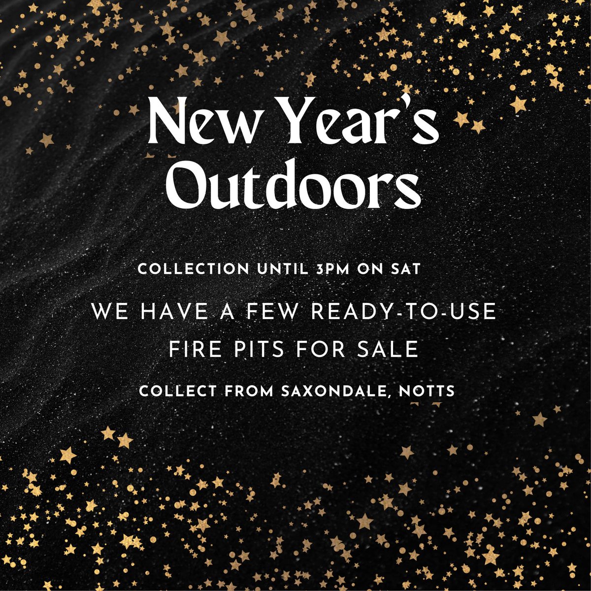 GBOutdoorFires's tweet image. New Year’s party? Grab a fire pit and get outdoors. Our ready-to-use fire pits will make your party the best one ever!

We have a few left at our sale price of £349. Collection only from Saxondale, Notts until 3pm on Sat.

gboutdoorfires.co.uk/collections/fi…

#newyearsparty #NYE2023
