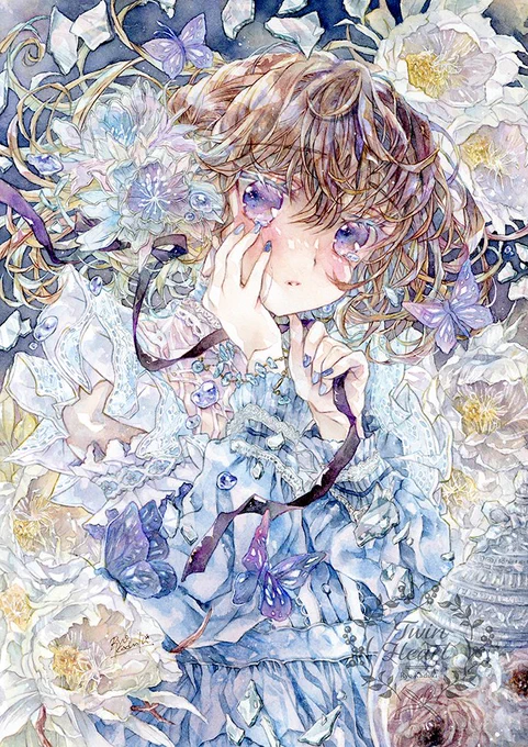 #クリエイターさんの夜っぽい作品が見たい  月下美人を描きました