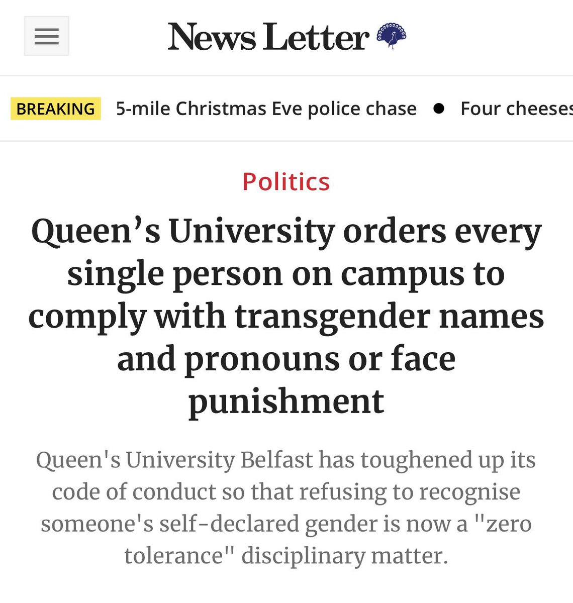 ConcernedQUB's tweet photo. Astonishing.

QUB is continuing down a road of division and polarisation, to the great expense of those students and staff who don’t succumb to groupthink. 

This cannot and should not go unchallenged. https://t.co/9WTGsLgKKI