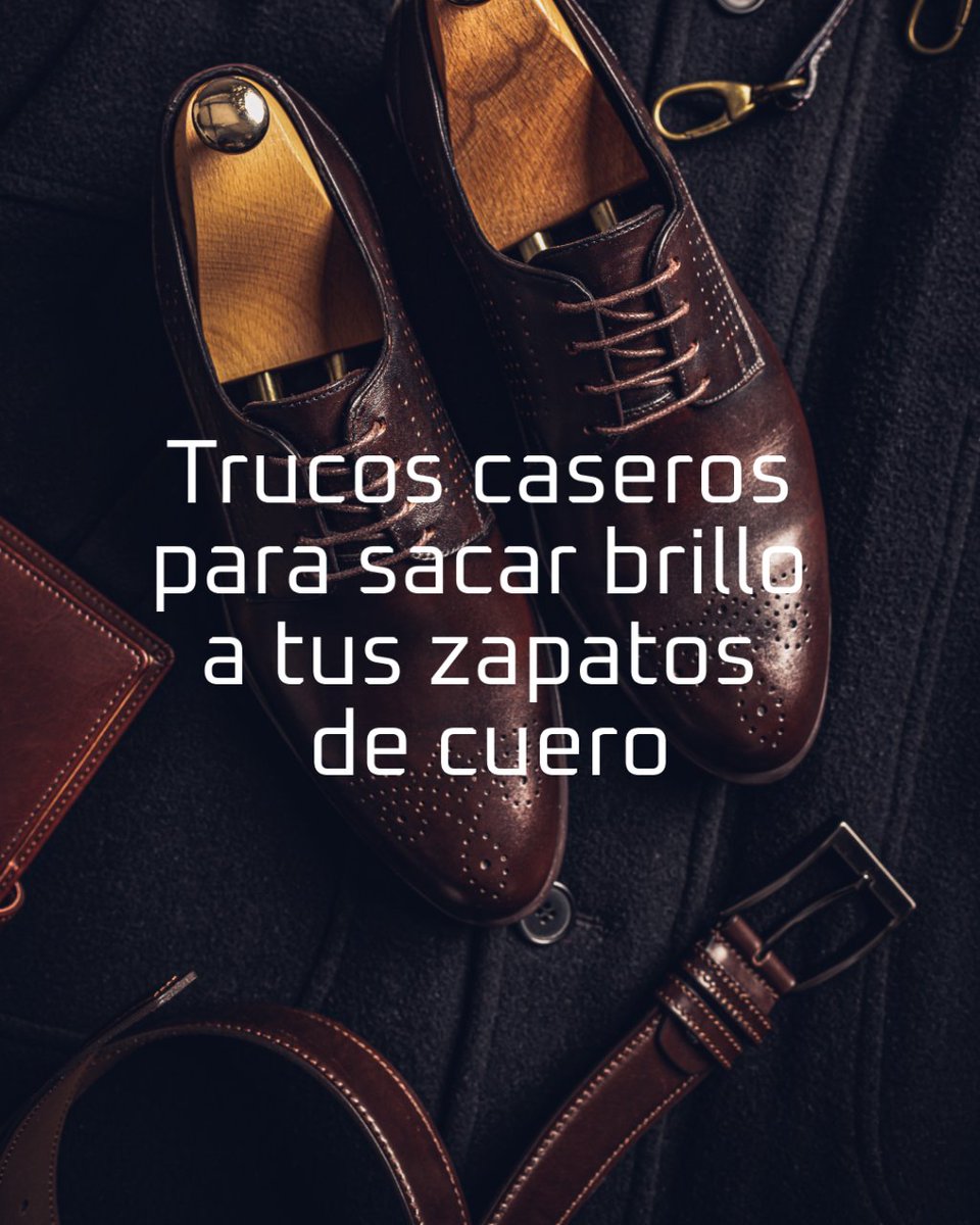 - Pasa un paño limpio y seco para retirar el polvo de tus zapatos y aplicar cera líquida o betún.

- Puedes conseguir también el mismo brillo utilizando una cáscara de plátano. 🍌 

- La manteca de Karité también es fantástica para dar brillo a tus zapatos de cuero.