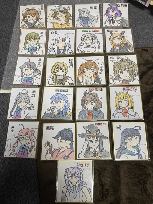 今回抜錨のミニ色紙艦隊の編成はこんな感じになりました😊 