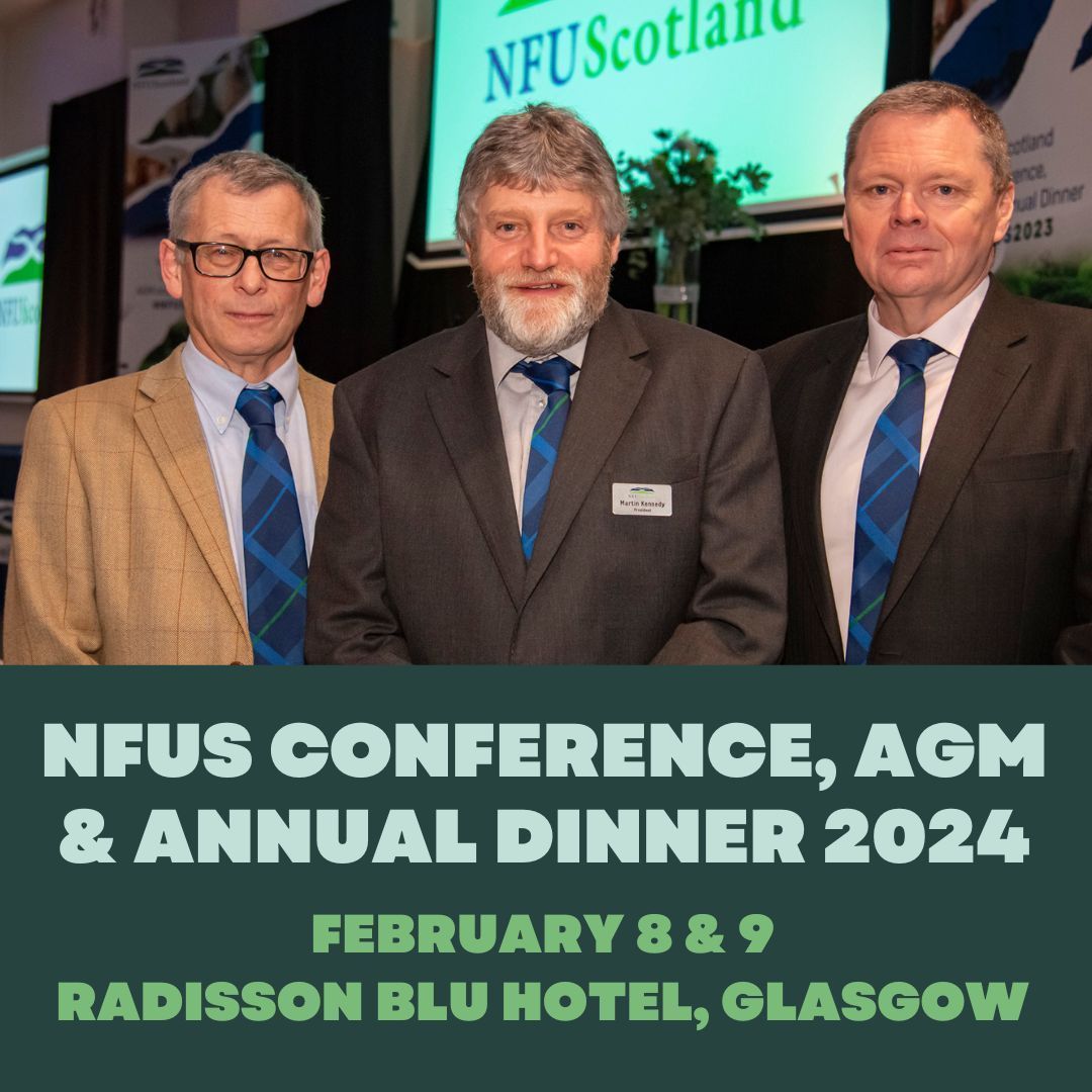 NFUStweets's tweet image. Six weeks to go until the NFUS Conference, AGM &amp;amp; Annual Dinner 2024 🎉 

Have you booked your place?
#NFUS2024 #NFUScotland #ScottishFarming