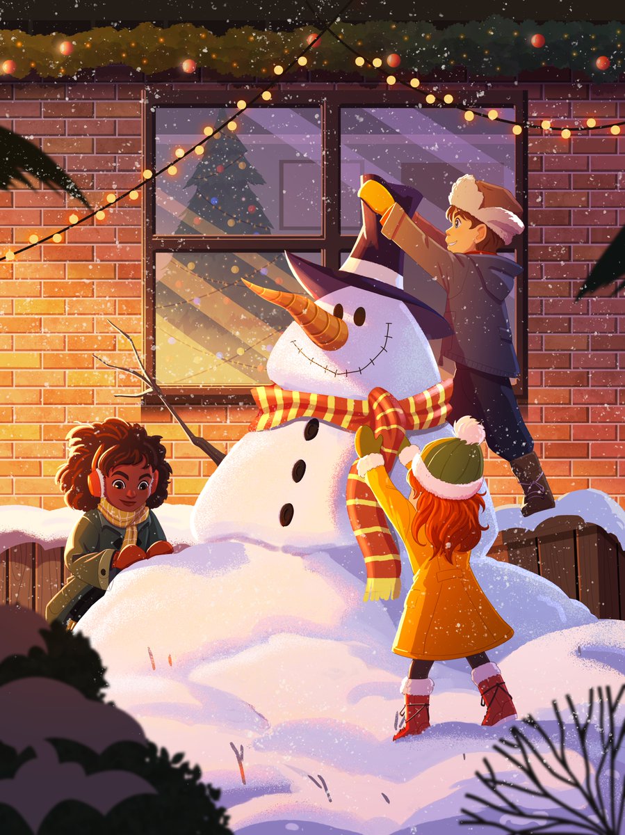 Having fun building a Snowman!⛇ Get a copy following this link: inprnt.com/gallery/gr3ats… #ArtistOnX #illustration #inprnt