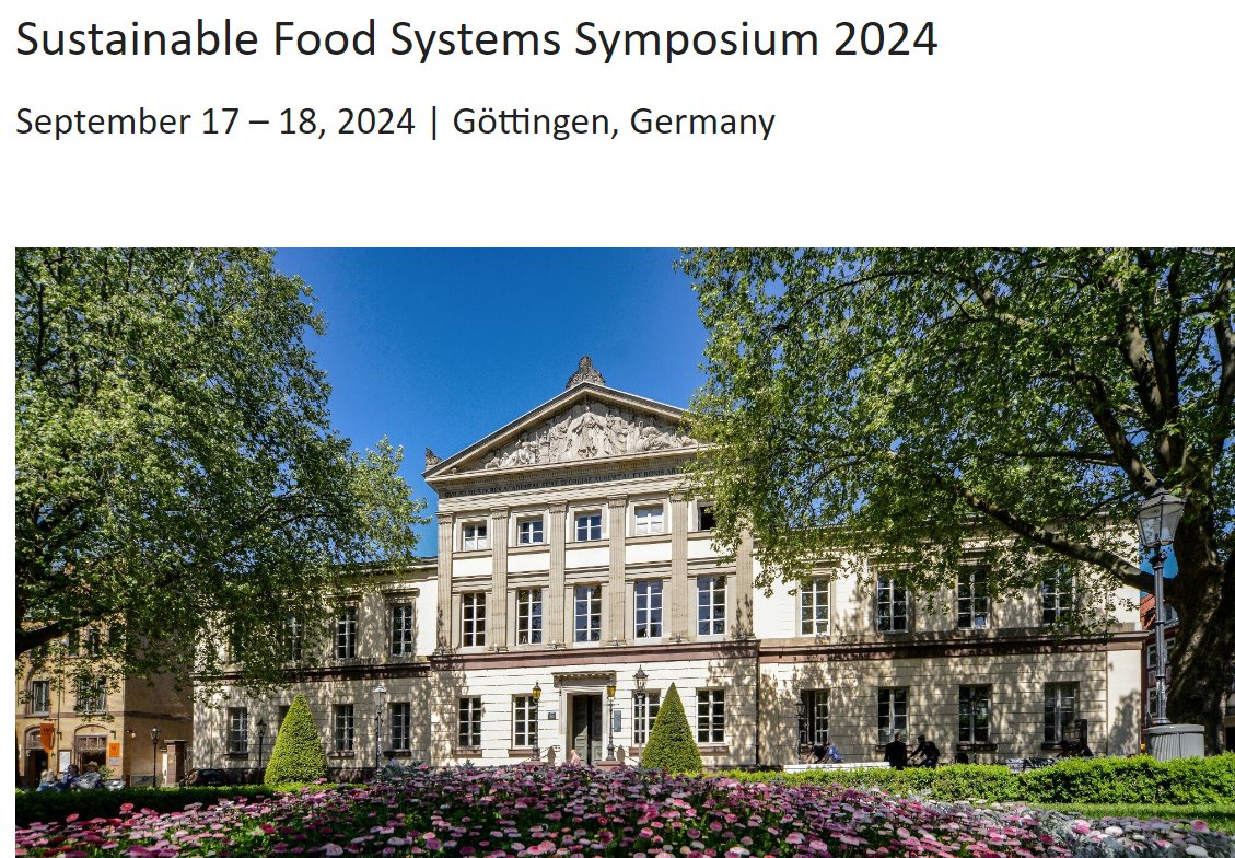 RTG2654SustainableFoodSystems (@rtgsusfoodsys) on Twitter photo We wish you happy holidays and a happy new year!🎉
We remind you that you have time until 𝗙𝗲𝗯𝗿𝘂𝗮𝗿𝘆 𝟮𝟵, 𝟮𝟬𝟮𝟰 to submit your abstract to the
**Sustainable Food Systems Symposium 2024** 🌱
More info here: uni-goettingen.de/de/symposium+2…
<a href="/goe_agrar/">Fakultät der Agrarwissenschaften | Uni Göttingen</a> <a href="/uniGoettingen/">Uni Göttingen</a> We wish you happy holidays and a happy new year!🎉
We remind you that you have time until 𝗙𝗲𝗯𝗿𝘂𝗮𝗿𝘆 𝟮𝟵, 𝟮𝟬𝟮𝟰 to submit your abstract to the
**Sustainable Food Systems Symposium 2024** 🌱
More info here: uni-goettingen.de/de/symposium+2…
<a href="/goe_agrar/">Fakultät der Agrarwissenschaften | Uni Göttingen</a> <a href="/uniGoettingen/">Uni Göttingen</a>