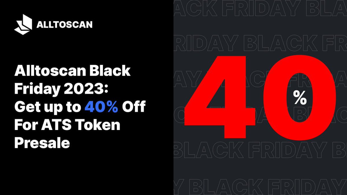 It is possible to own ATS Token at $0.1 instead of $0.16!

🔗 Deposit now BNB, BUSD or USDT via BEP20
🔗 Buy ATS Token
🔗 Enjoy discounts of up to 40%
🔗 ats.alltoscan.com

Last 4 days for unique discounts up to 40%!

#blackfridaysale #presale #crypto