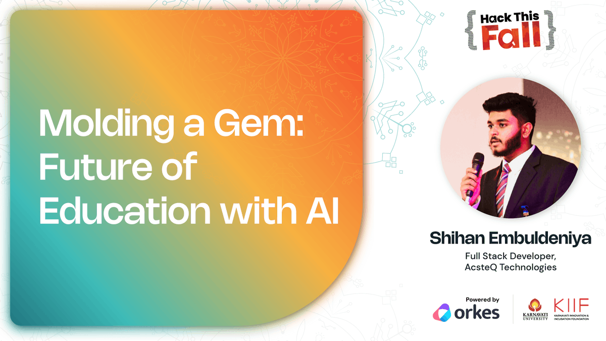 hackthisfall's tweet photo. Countdown begins! Less than 1️⃣ hour until our YouTube live stream on "Molding a Gem: Future of Education with AI" ft. @ShihanAcsteQ ⚡️

🕕 See you at 18:00 IST
🔔 Set reminder here: https://t.co/KrQdv3tqYL

#HackThisFall2024 #HackThisFall #InnovateForGood https://t.co/6O6Ad7v3zr