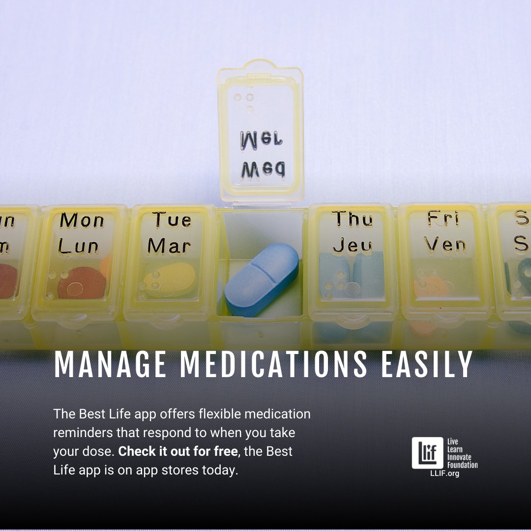 LLIForg's tweet photo. Stay on top of your medication schedule with the Best Life app. Health management made easy and efficient! 💊📱 #HealthTech #MedicationReminder https://t.co/8y3kIMOOan