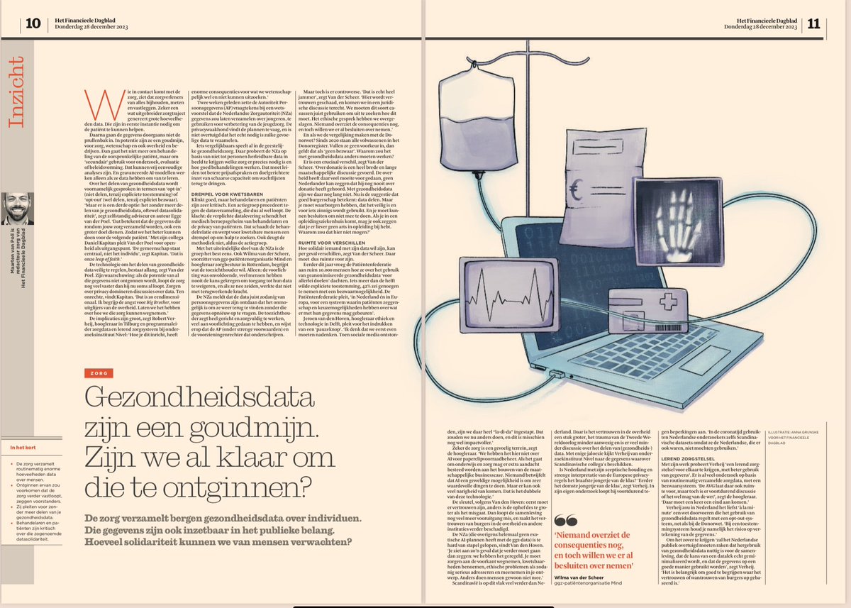 Westrik's tweet photo. #data het nieuwe goud. Juist voor #zorgverzekeringen.
Nog meer macht en kunnen bepalen, voorschrijven, beperken en verhogingen tot gevolg. #zorgmarkt https://t.co/bREvCc7En3