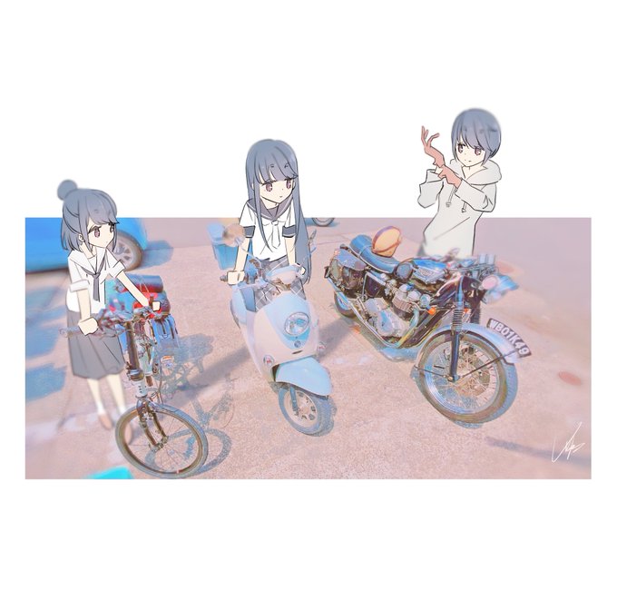 「前髪 バイク」のTwitter画像/イラスト(新着)