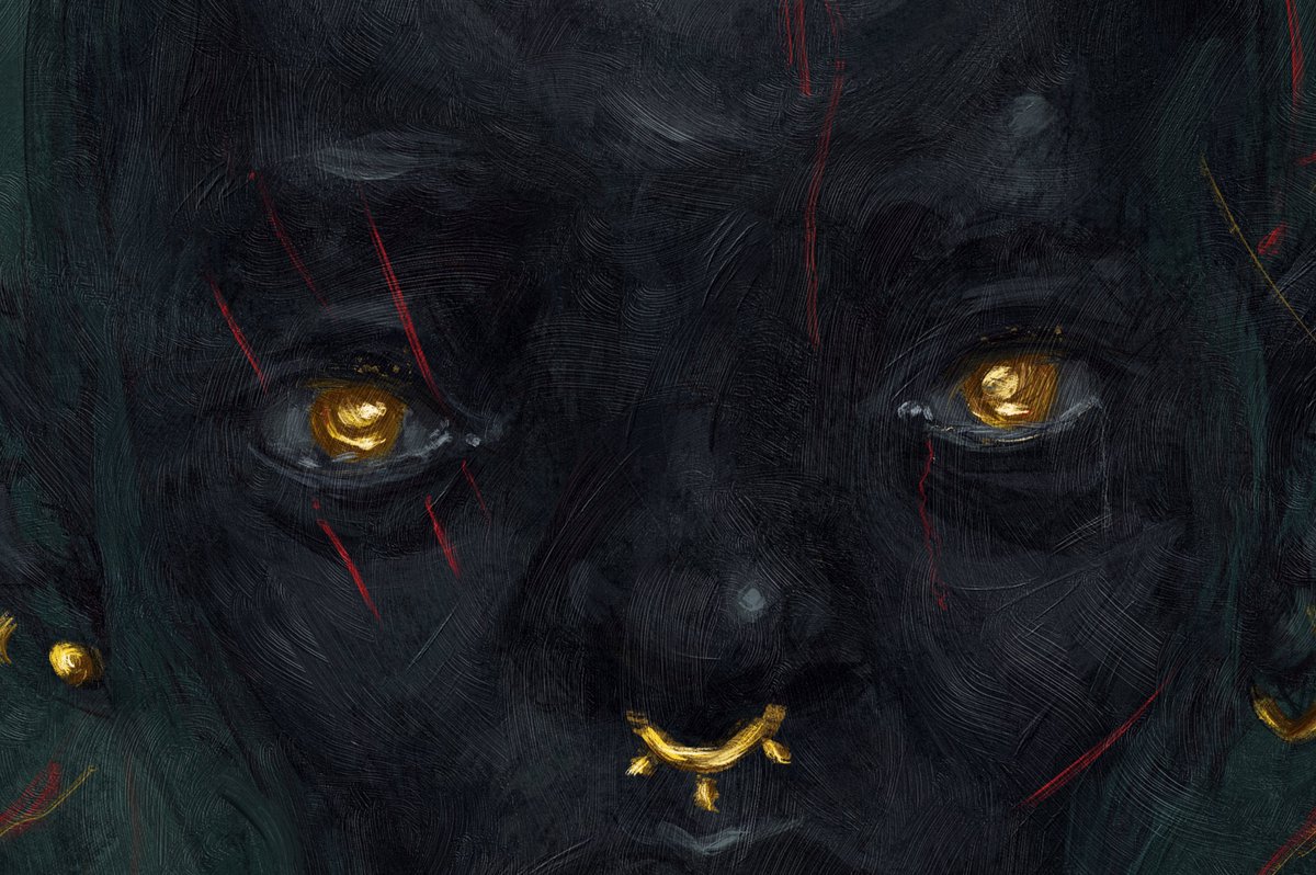 My last painting of the year. 
Ogbanje.