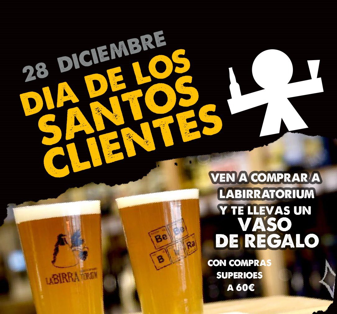 Va en serio, OS REGALAMOS UN VASITO shaker bien guapo si vais hoy a labirratorium a hacer vuestras compritas. Recordad que tenemos cestas de birra que para reyes van de lujo, vasito si gastáis más de 60€! #regalabirra #santosclientes #santosinocentes #bebebirra #CraftBeer