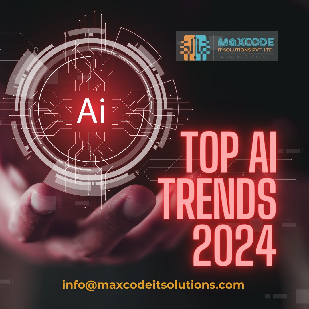 MaxcodeIT's tweet photo. Top AI Trends: 2024
We researched the top AI tools that are leading the trends in 2024.

Check out the full post: https://t.co/hSPZfc2iVY

#AI #genAI #opensourcesoftware #AISoftwareDevelopment #aitool #trends #trends2024 #2024trends #AIcoding #itservices https://t.co/xzvXNy2Zmr