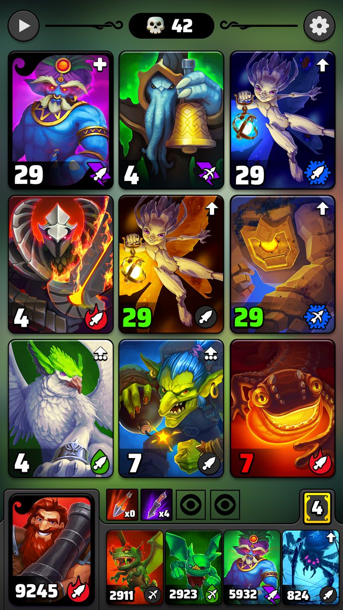 grlmc1's tweet image. During the development and iterations, Black Deck has radically changed from a simple card dungeon crawler to a complex symmetric card battler. #gamedev