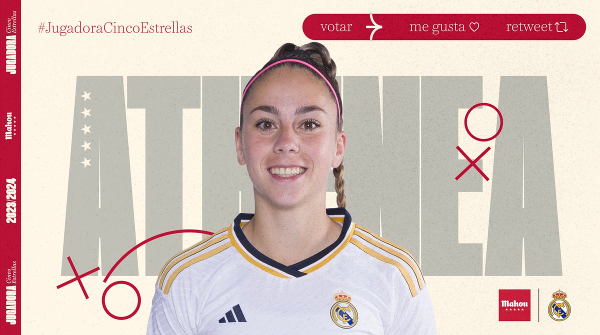 RT o MG si crees que @atheeneeaa_10 ha sido la #JugadoraCincoEstrellas del @realmadridfem en diciembre (6/6)