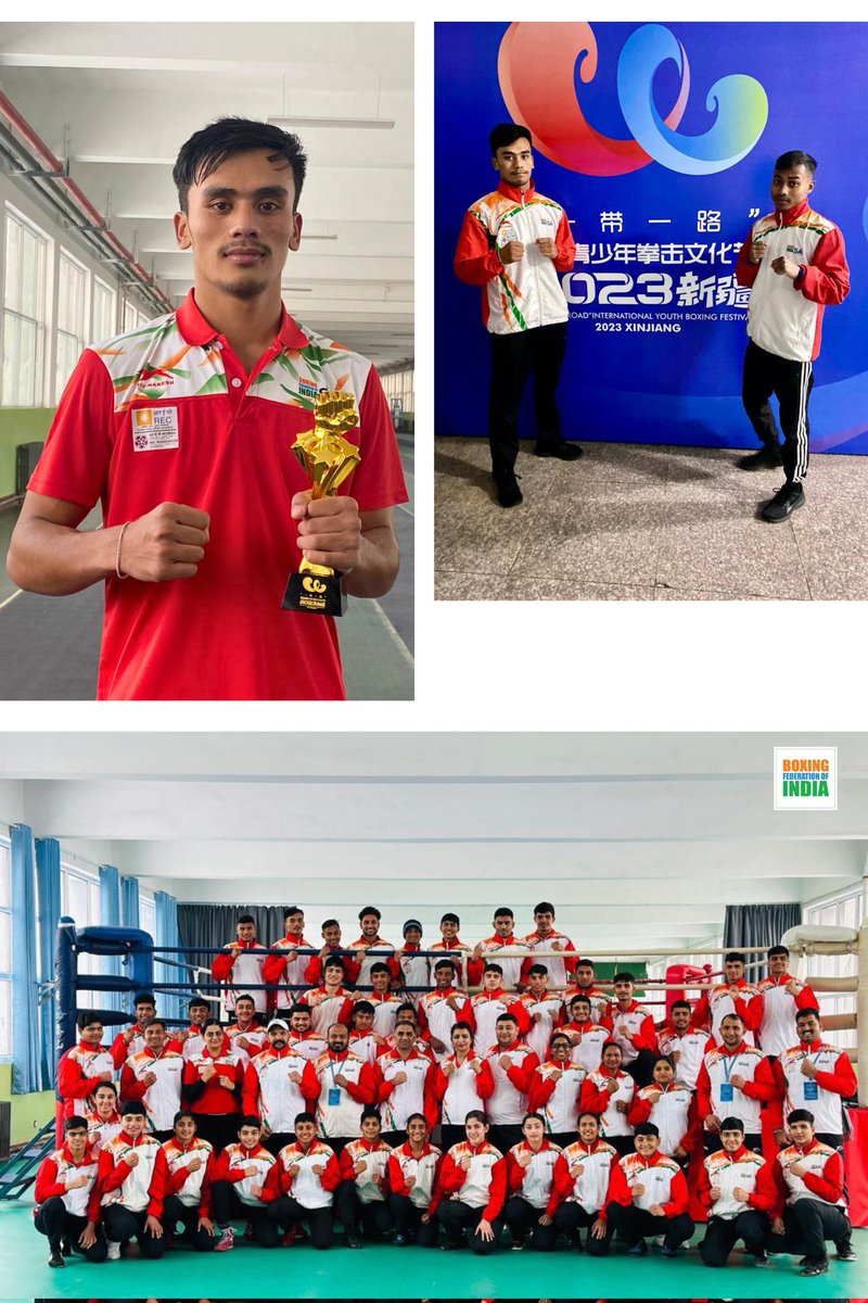 BoxingKom's tweet image. Chinglemba Moirangthem, supported by @Dream11, won GOLD in the recently concluded MultiNation Boxing Camp cum Competition which was held in China.
Tompok Thokchom, supported by @EdelGive placed in 3rd place.

#creatingchampions #GrassrootsBoxing

Pic Credit: @BFI_official