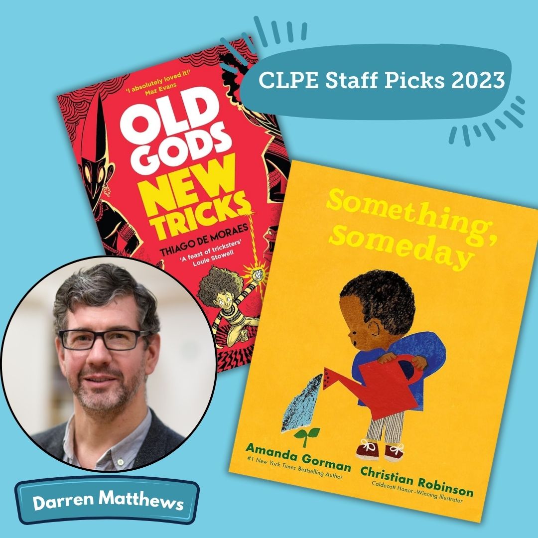 clpe1's tweet image. We've compiled our favourite books for 2023.

Read why @DarrenM1974 chose Something, Someday by @TheAmandaGorman, illustrated by @theartoffunnews (@PenguinUKBooks) and Old Gods, New Tricks by @tibolota (@DFB_storyhouse) in our #staffpicks booklist: ow.ly/P6Wv50Qk8Fr