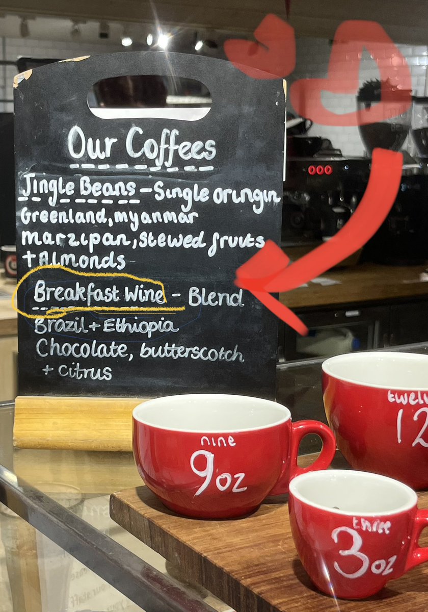 You had me at ‘breakfast wine’! The best name for a coffee blend @hotnumbers ☕️☕️🍷#coffeelovers #Coffee