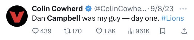 305__Culture's tweet photo. Top NFL Analyst @ColinCowherd on different NFL coaches throughout the years, on @TheHerd:

22. Dan Campbell (my personal favorite). https://t.co/Iu1Y7hfvhA