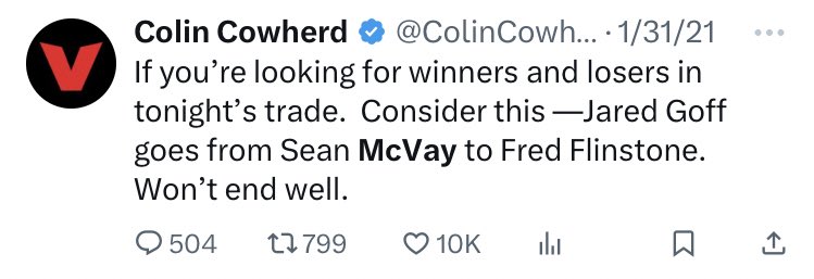 305__Culture's tweet photo. Top NFL Analyst @ColinCowherd on different NFL coaches throughout the years, on @TheHerd:

22. Dan Campbell (my personal favorite). https://t.co/Iu1Y7hfvhA