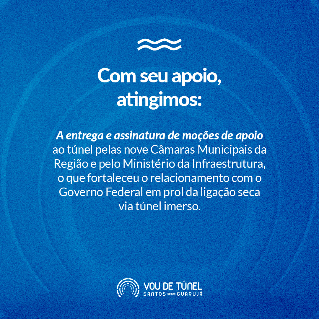 voudetunel's tweet photo. Hoje é dia de agradecer! 🥹

A voz da população ganhou forma; do cansaço das promessas, o Vou de Túnel passou a existir e nossa campanha conquistou inúmeros feitos, buscando concretizar o túnel imerso que ligará Santos ao Guarujá em apenas 5 minutos. https://t.co/3rDhXZgxSU