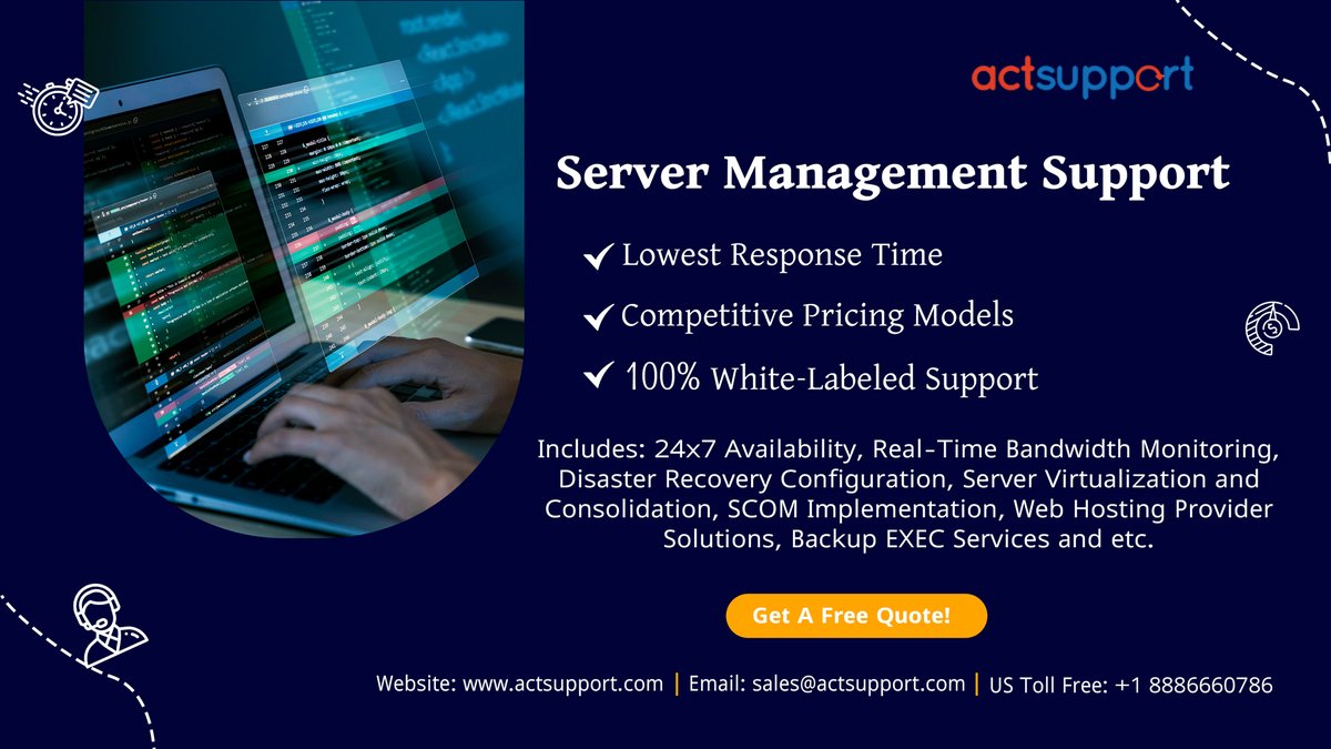 actsupport's tweet photo. Check out the Best Server Management Plans 
Get a Free Quote: https://t.co/lRPSFz6720 #actsupport #emergencyserversupport #servermanagement #servermigration #troubleshooting #itsolutions #linuxservermanagement https://t.co/yxNcNIcRNk
