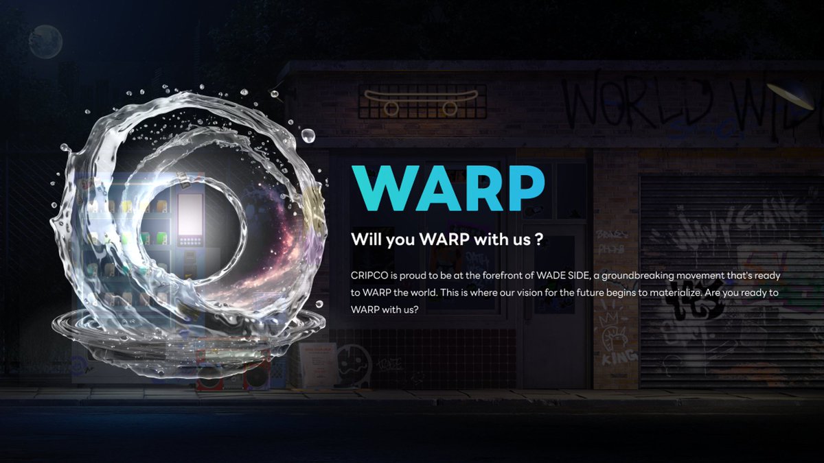 WADESIDE is a movement powered by you and WARP - a groundbreaking platform where every interaction weaves value for all.

Q1 2024. Will you warp with us? 👇