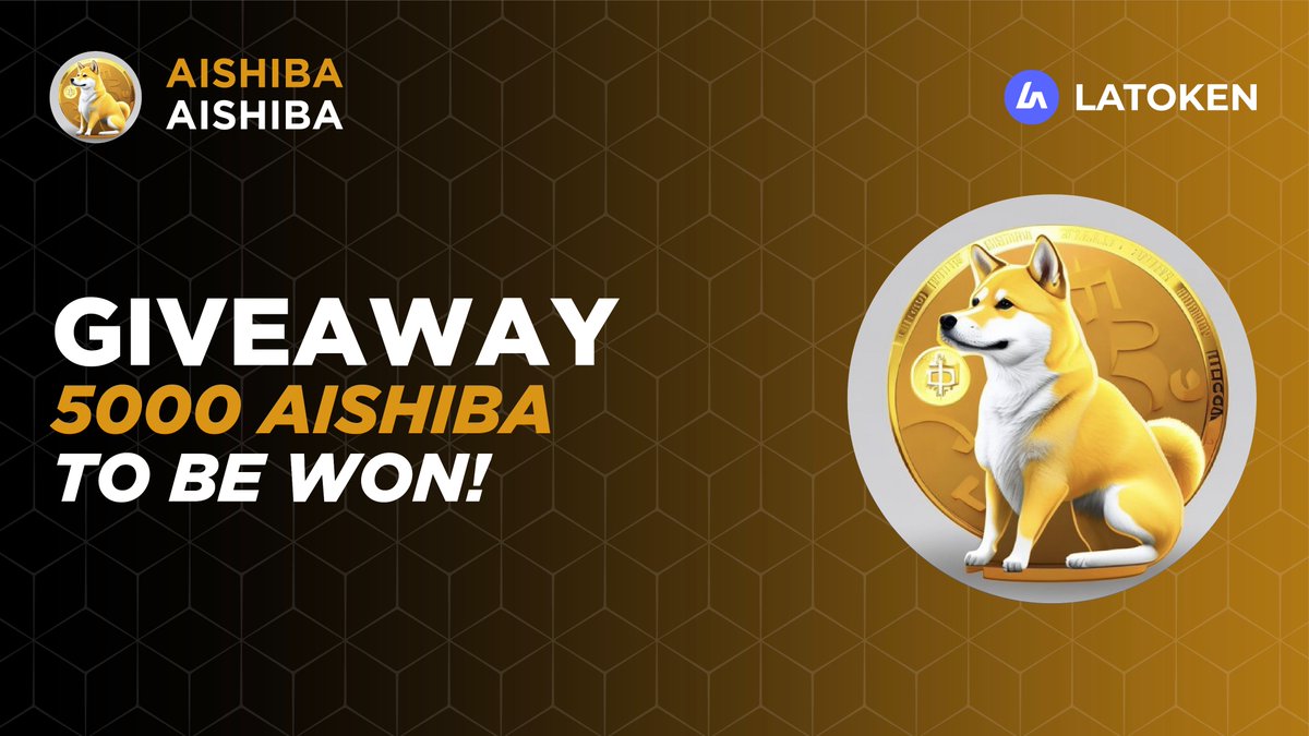 🏆5000 AI SHIBA  (AISHIBA) GIVEAWAY on LATOKEN

🔥 500 Winners.
✅ Complete all tasks and qualify for the Airdrop.
📲 Share with 5 Friends and Follow.
⏰ December 28, 2023 - January 2, 2023.

👉 JOIN GIVEAWAY (go.latoken.com/4pcc/260f)