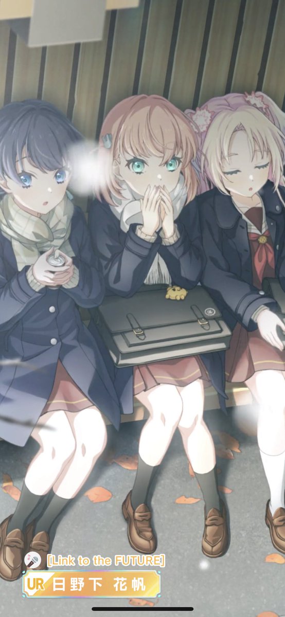 multiple girls 2girls school uniform headphones purple hair green eyes neckerchief  illustration images