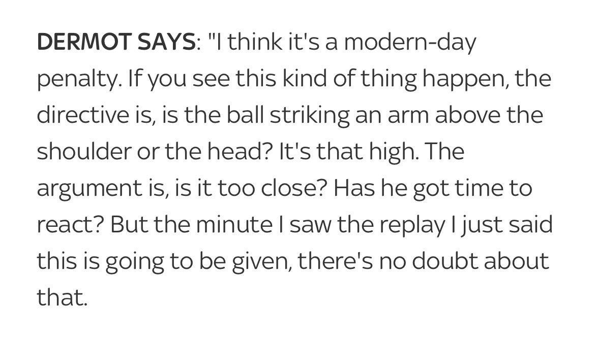 LoEl81's tweet image. Dermot Gallagher’s opinion on Manchester United being denied a penalty for handball vs Tottenham, and his opinion on Manchester City being awarded a penalty for handball vs Everton.

Another reminder, Dermot gets paid for this.

#RefWatch