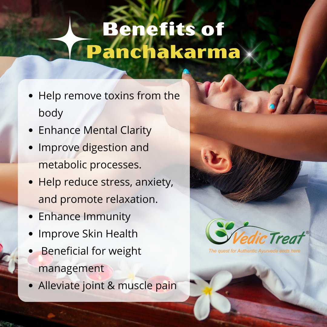 vedictreat's tweet photo. Experience the ultimate detox with Panchakarma, that rejuvenates the mind, body, and soul. From eliminating toxins to improving digestion, this powerful therapy offers many benefits for your overall well-being.

#Panchakarma #Ayurveda #Detox #Wellness #HealthyLiving #ayurveda https://t.co/2YoIbuD3sq