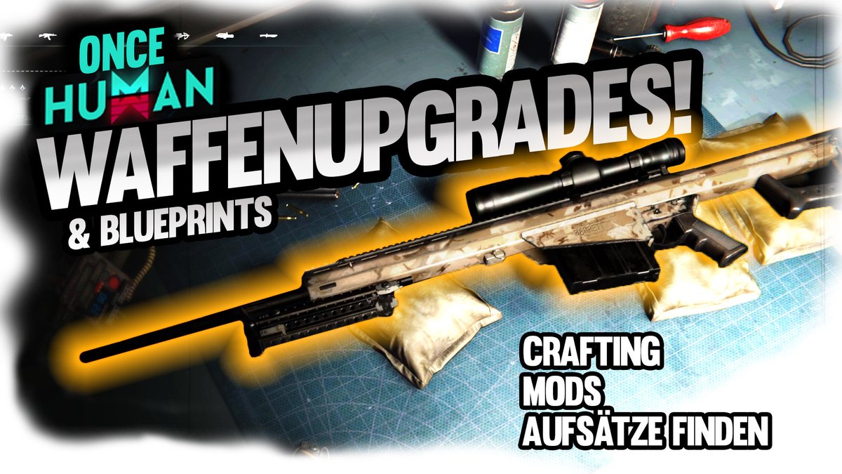 Heute 20 Uhr kommt mein neues Video zu #ONCEHUMAN. ALLES zum Thema Waffenupgrade, Mods &amp; Blueprints.

Dazu noch eine Möglichkeit, an coole Waffenaufsätze zu kommen!
