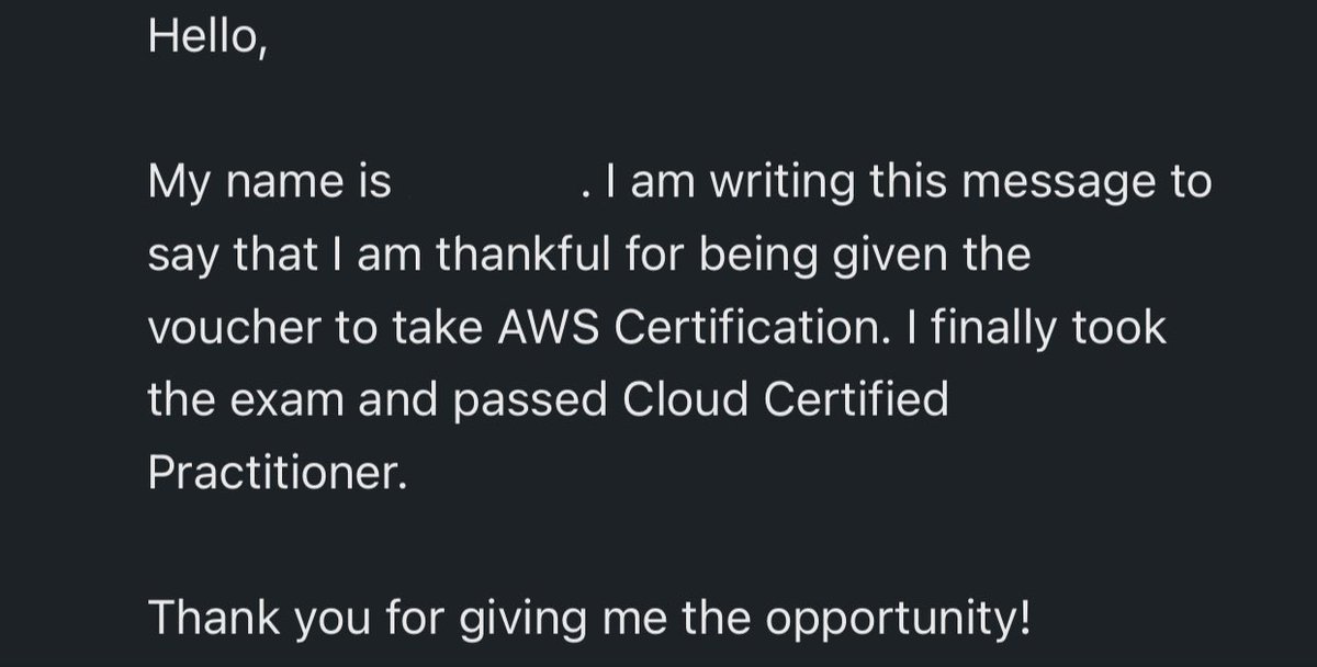 REXTECH_'s tweet photo. This is why we do it! 🚀 #AWSCertifiedAid https://t.co/te8uclDpY6