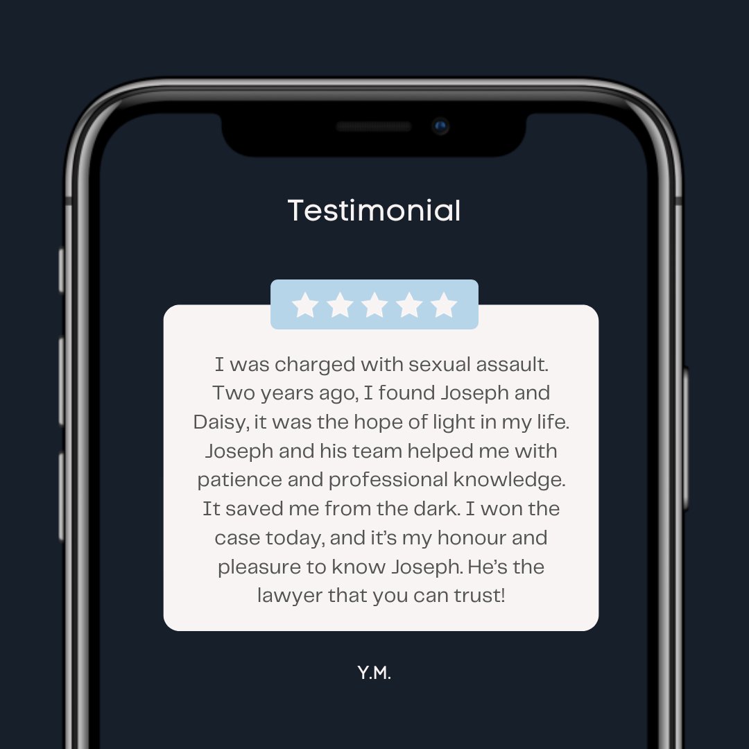 NeubergerLaw's tweet photo. Thank you, Y.M., for your review.
At #NeubergerPartners, we understand the impact #criminalcharges can have on an individual and work diligently to try to ensure that charges are withdrawn so our clients can move on with their lives.
Call us at (416) 364-3111. https://t.co/rcDqB2twth