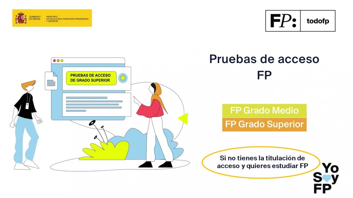 📢 ¿Quieres estudiar FP pero no tienes titulación para acceder? 
#TodoFP #YoSoyFP
🔴 Infórmate sobre las pruebas de acceso a Grado Medio y Superior en #TodoFP #YoSoyFP
🔎todofp.es/como-cuando-y-…