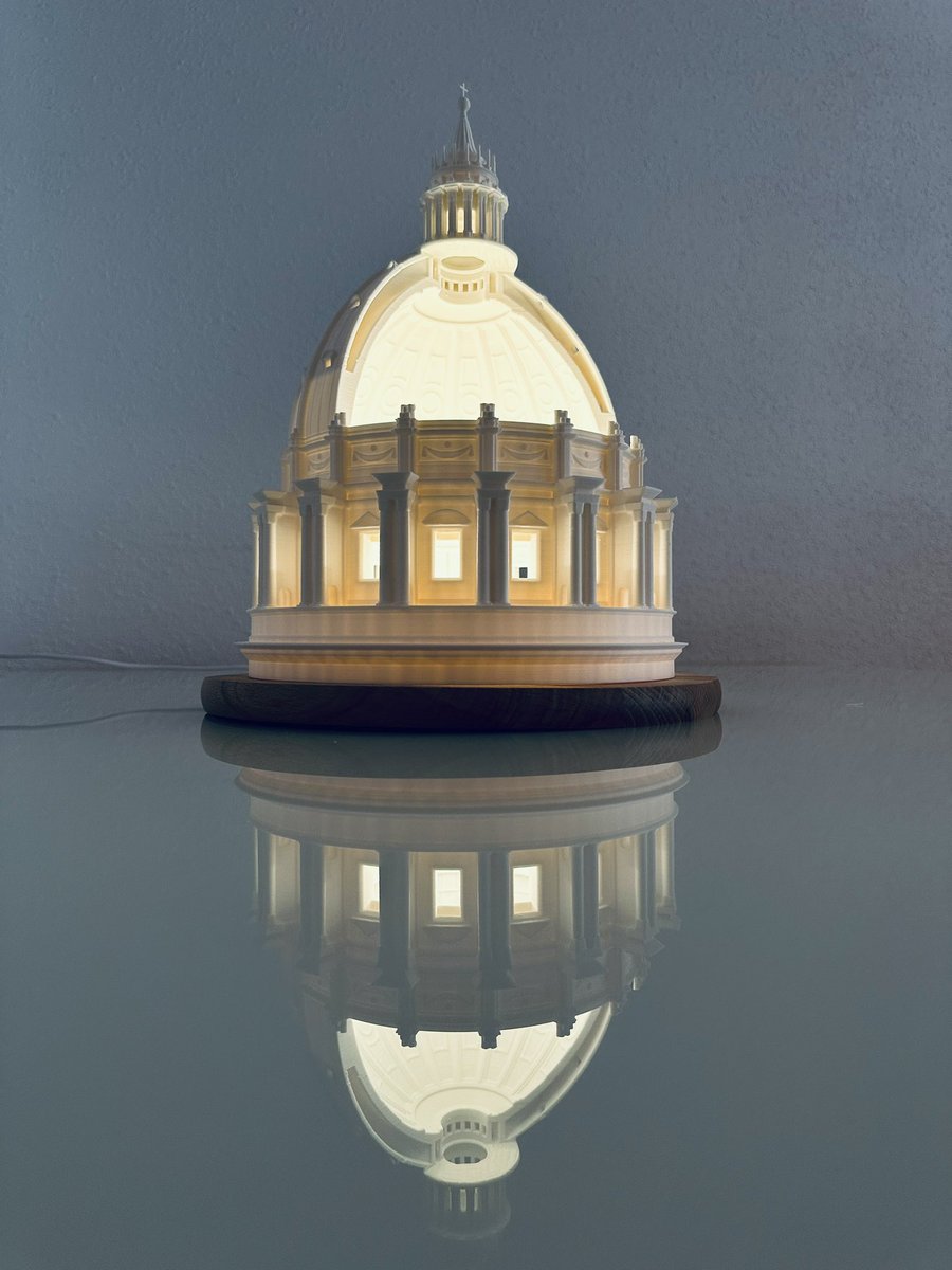 n3D_workshop's tweet photo. Tachaann!!πβ¦LΓ‘mpara de la CΓΊpula de San Pedro del #Vaticano.
#3Dprinted #3Ddesigned
#Architecture https://t.co/uSrYynjffA