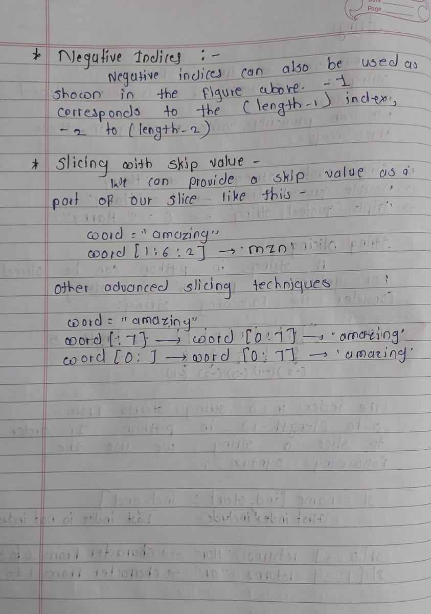 ShelkePruthvi's tweet image. ๐ Just aced Python strings! โ๏ธ Slicing, negative indices, and skip values โ bring it on! ๐ป Excited to level up even more. ๐
#Python #100DaysOfCode #PythonStrings #CodingMagic #TechSkills #CodeNewbie #ProgrammingJourney #StringManipulation #LearnToCode #django