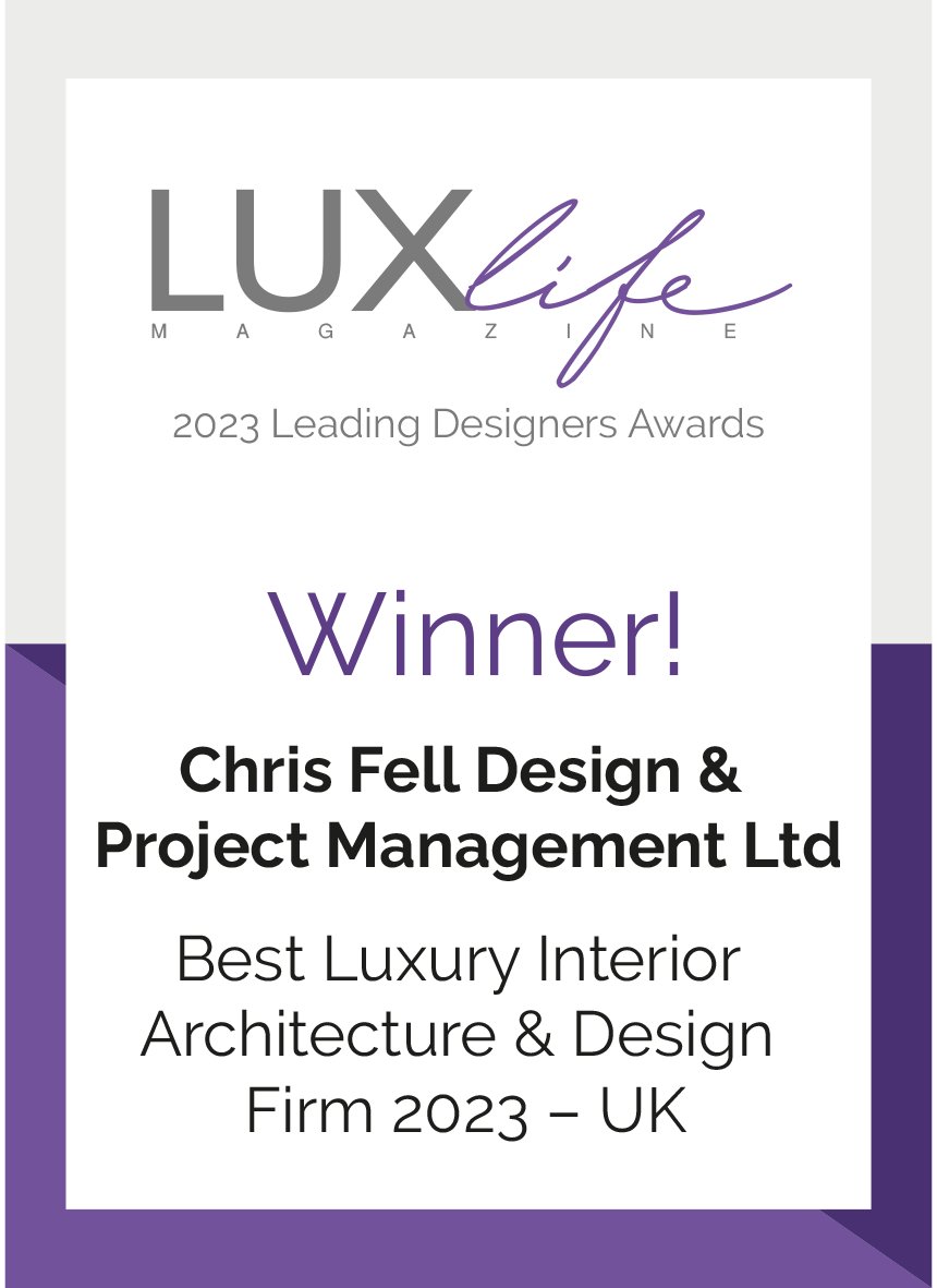 chrisfelldesign's tweet photo. I’m delighted to have won the award
‘Best Luxury Interior Architecture &amp; Design Firm - UK’ in the @LuxLifestyleMag's Leading Designers Awards 2023. Such an honour to receive this recognition, to be alongside global leading designers, visionaries, creators, redefining innovation. https://t.co/MJ24hT3Q1K